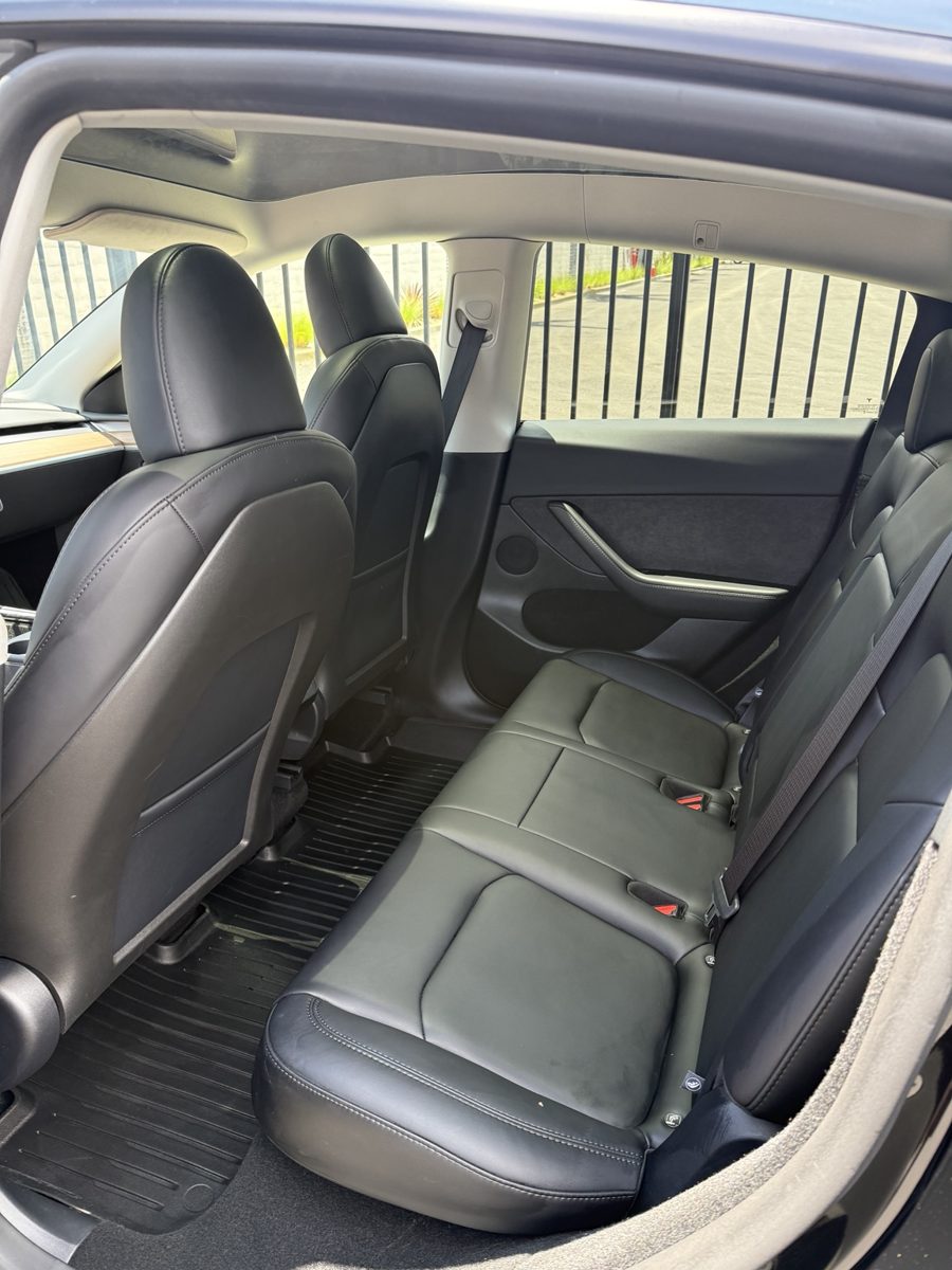 Tesla rear interior detail